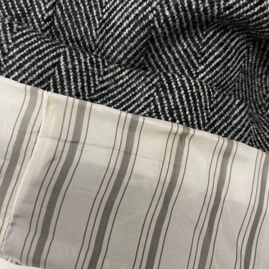 CARUSO カルーゾ グレー ヘリンボーン ウール チェスターコート グレー  