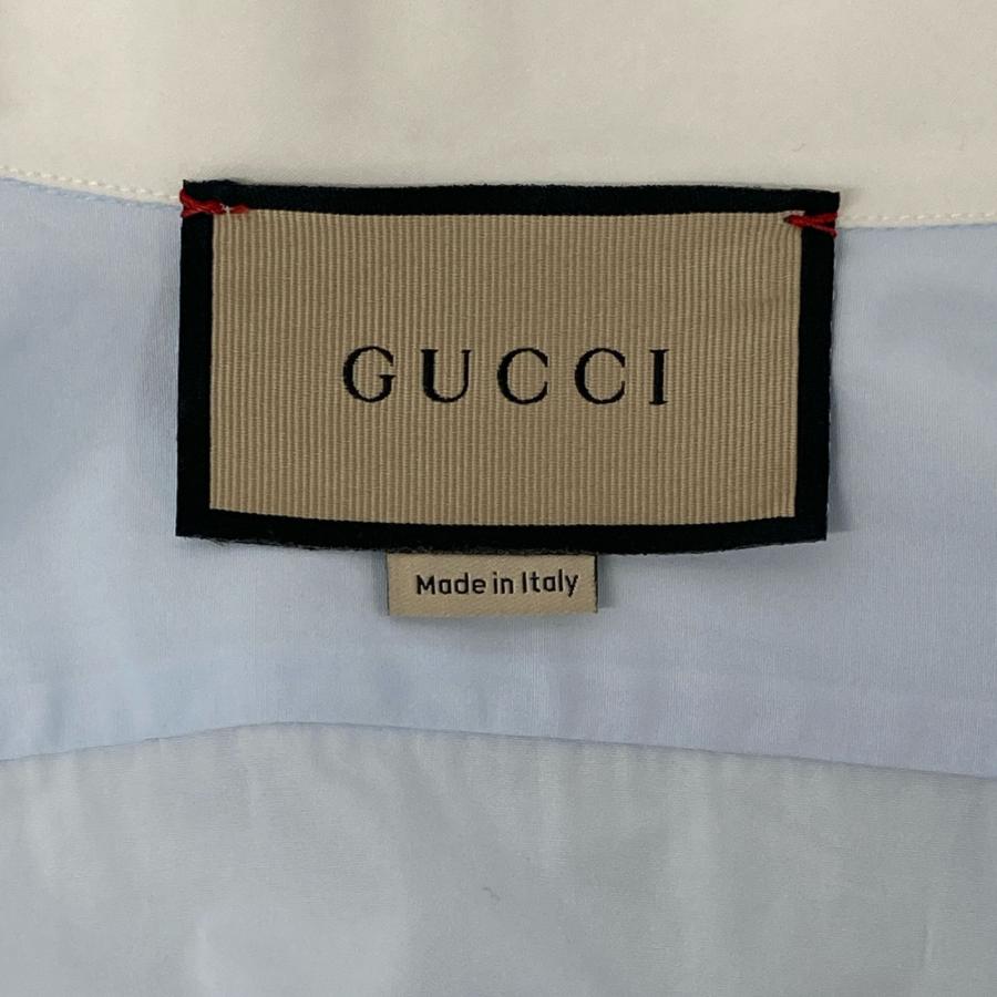 GUCCI グッチ ライトブルー 685979 カッタウェイカラーシャツ 15  