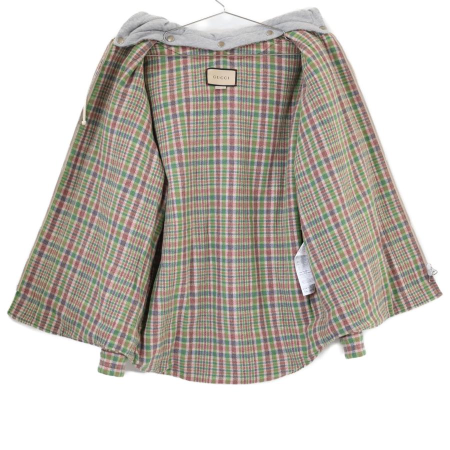 GUCCI 美品/国内正規 グッチ 669144 フランネルチェック フード GUCCI 美品/国内正規 グッチ 669144 フランネルチェック フード