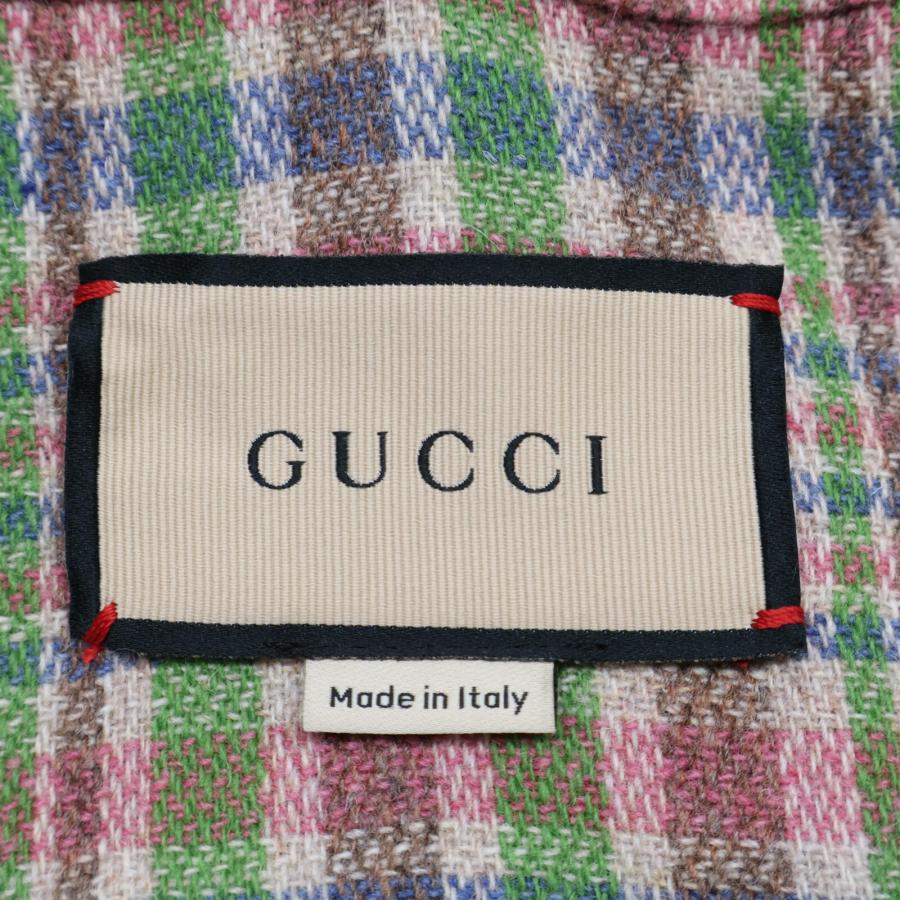 GUCCI 美品/国内正規 グッチ 669144 フランネルチェック フード GUCCI 美品/国内正規 グッチ 669144 フランネルチェック フード