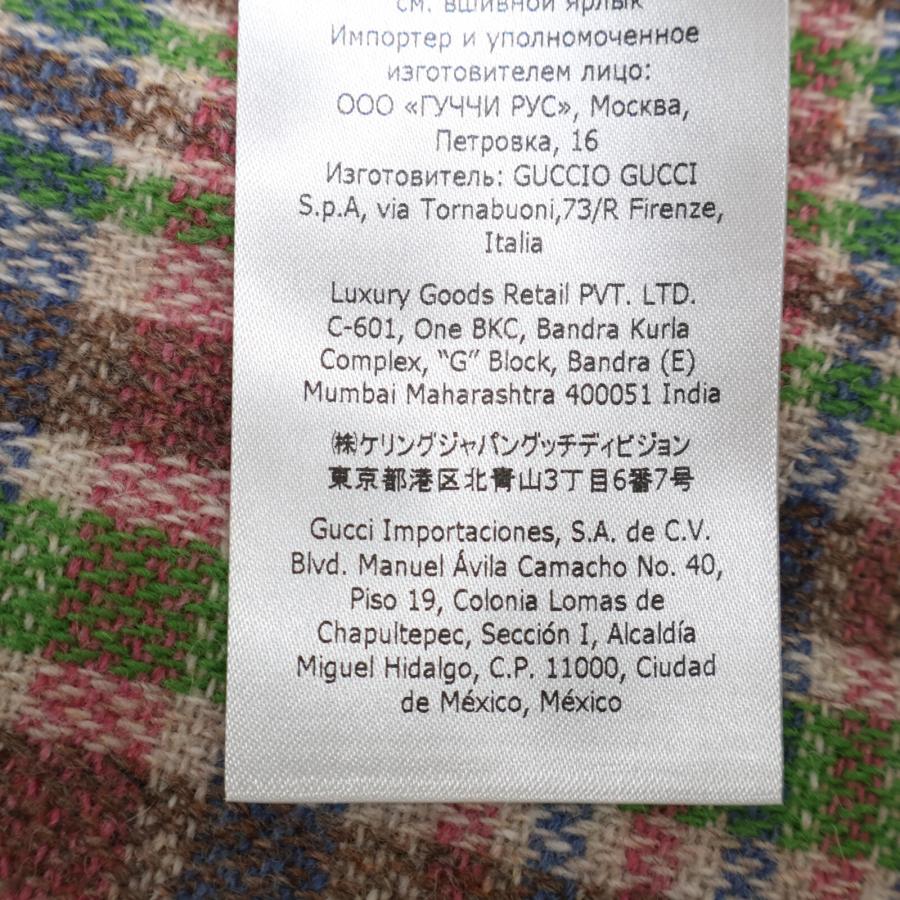GUCCI 美品/国内正規 グッチ 669144 フランネルチェック フード GUCCI 美品/国内正規 グッチ 669144 フランネルチェック フード