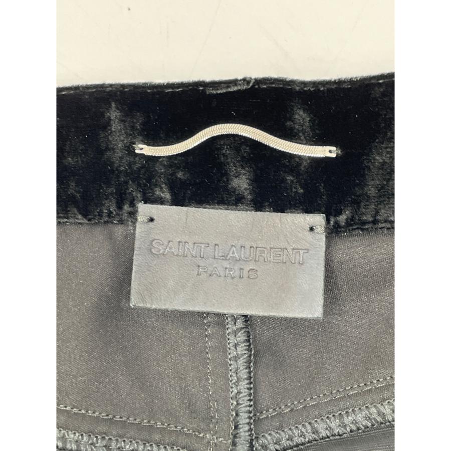 SAINT LAURENT PARIS サンローランパリ ブラック ベロアワイドロング