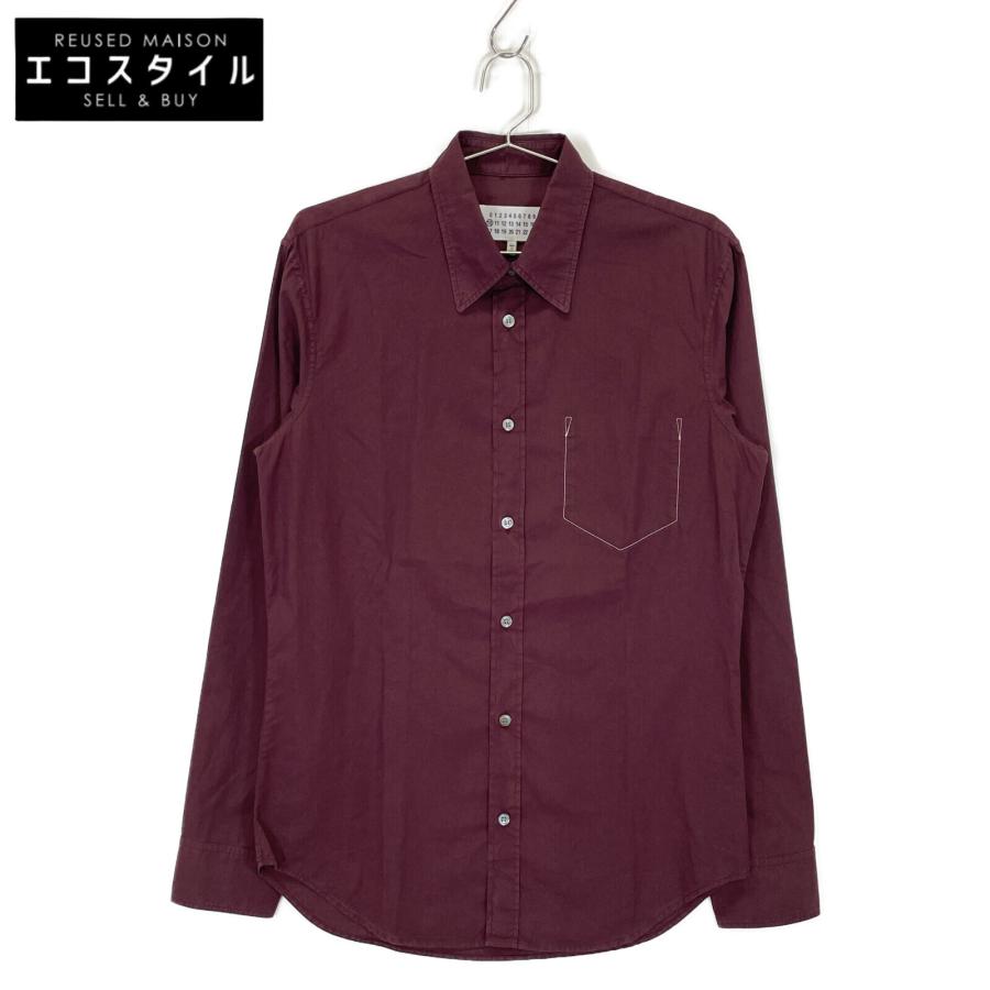Maison Margiela メゾンマルジェラ ボルドー コットンシャツ
