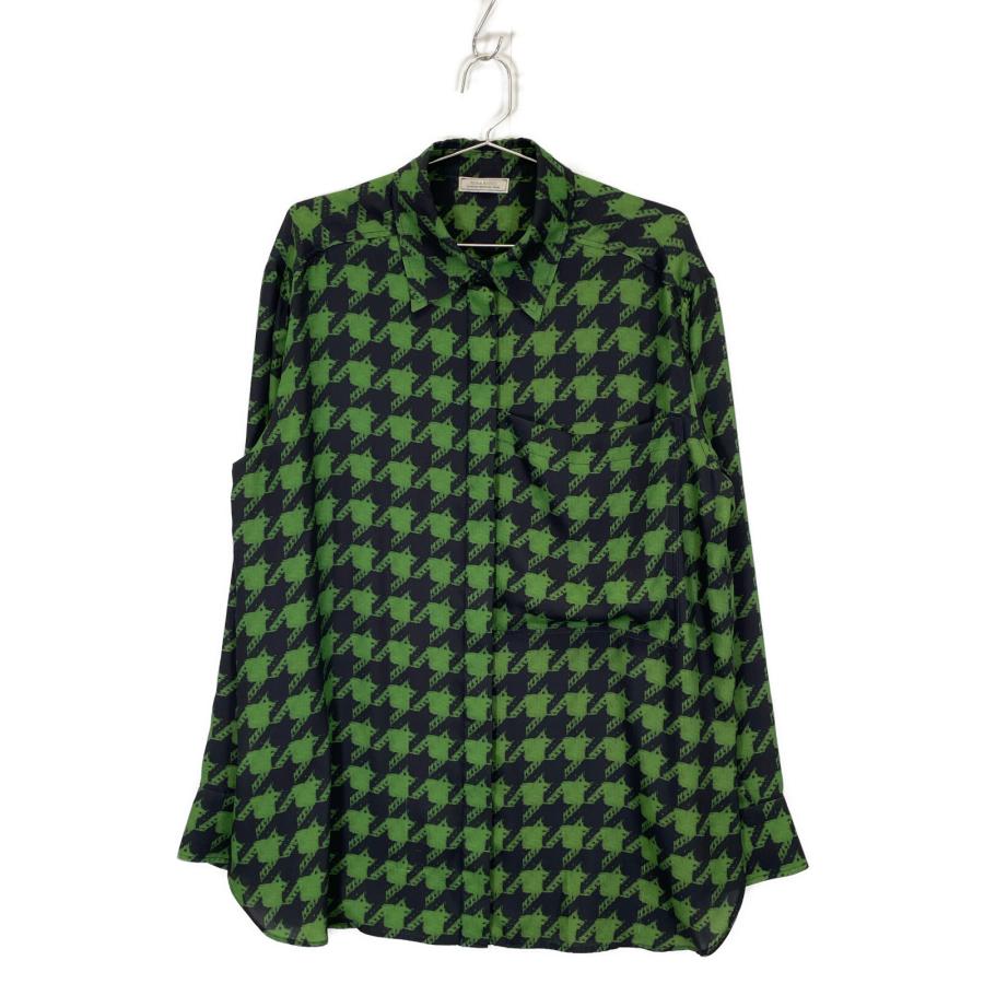 NINA RICCI ニナリッチ グリーン×ブラック 長袖シャツ 40 トップス  