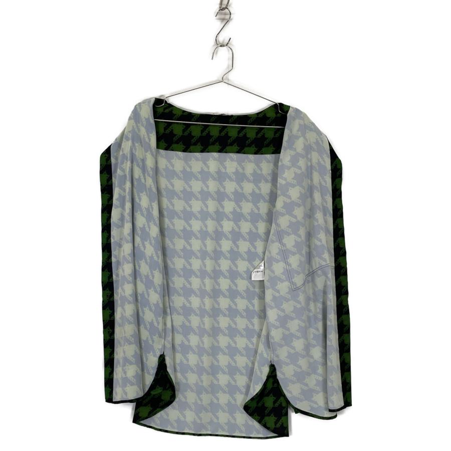 NINA RICCI ニナリッチ グリーン×ブラック 長袖シャツ 40 トップス  