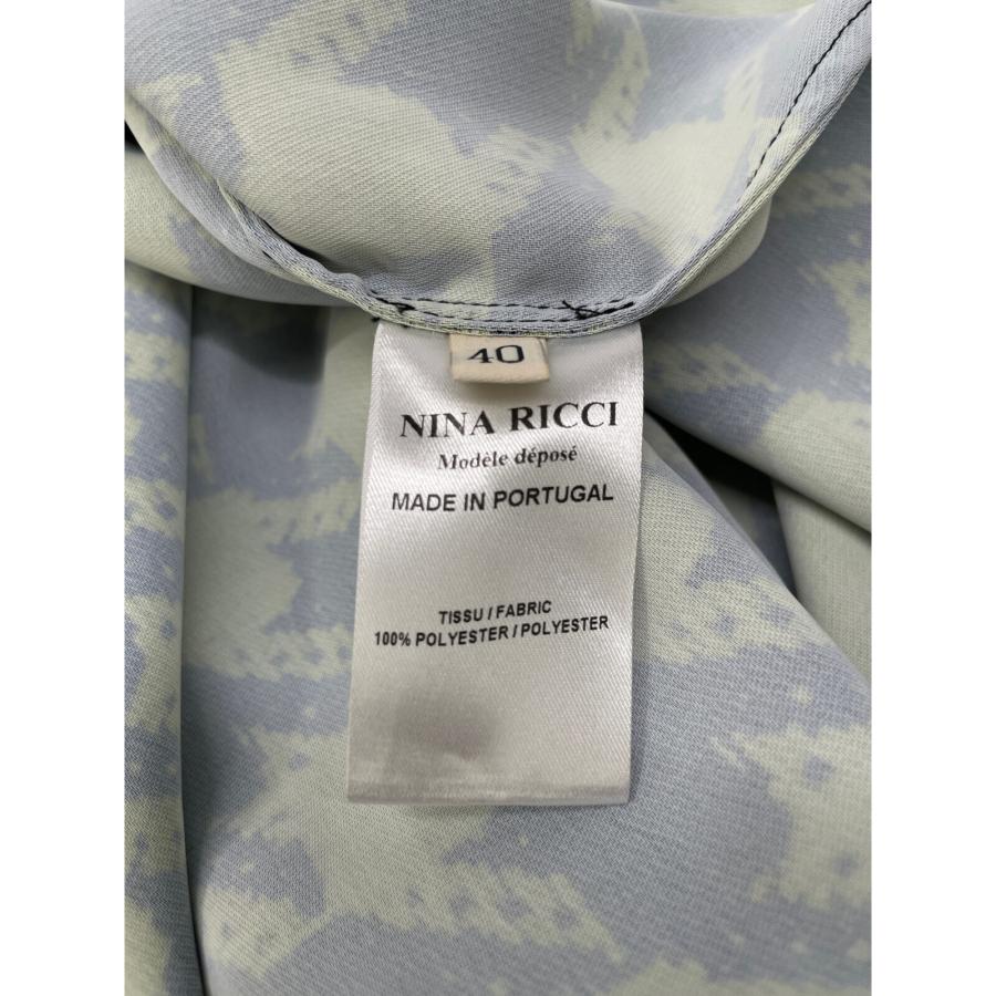 NINA RICCI ニナリッチ グリーン×ブラック 長袖シャツ 40 トップス  