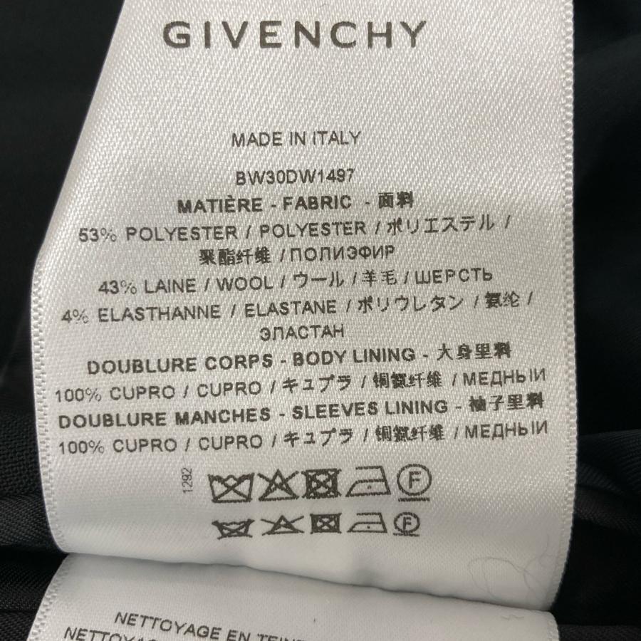 GIVENCHY ジバンシィ ブラック U ロック プリーツ ブレザー ジャケット