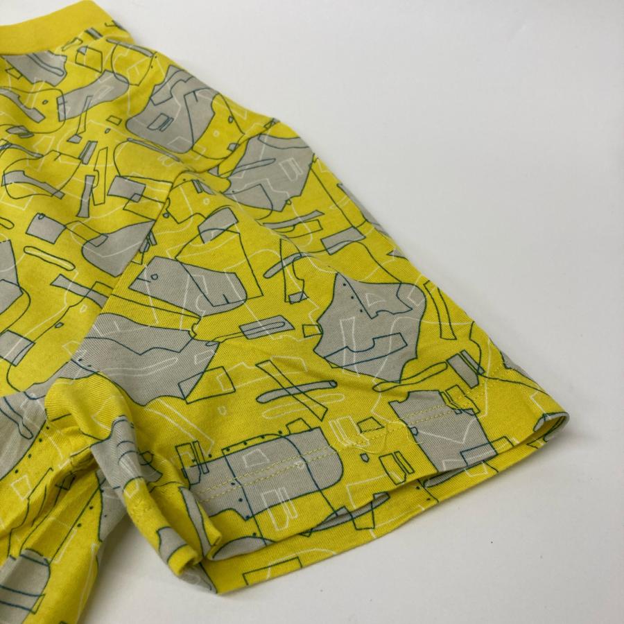 HERMES エルメス イエロー 総柄 Tシャツ S トップス コットン HERMES エルメス イエロー 総柄 Tシャツ S トップス コットン