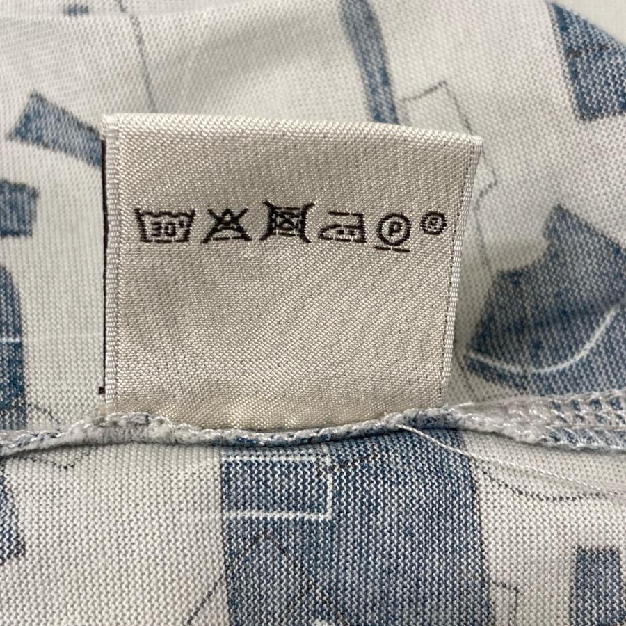 HERMES エルメス グレー×ブルー 総柄 Tシャツ グレー/ブルー S HERMES エルメス グレー×ブルー 総柄 Tシャツ グレー/ブルー S