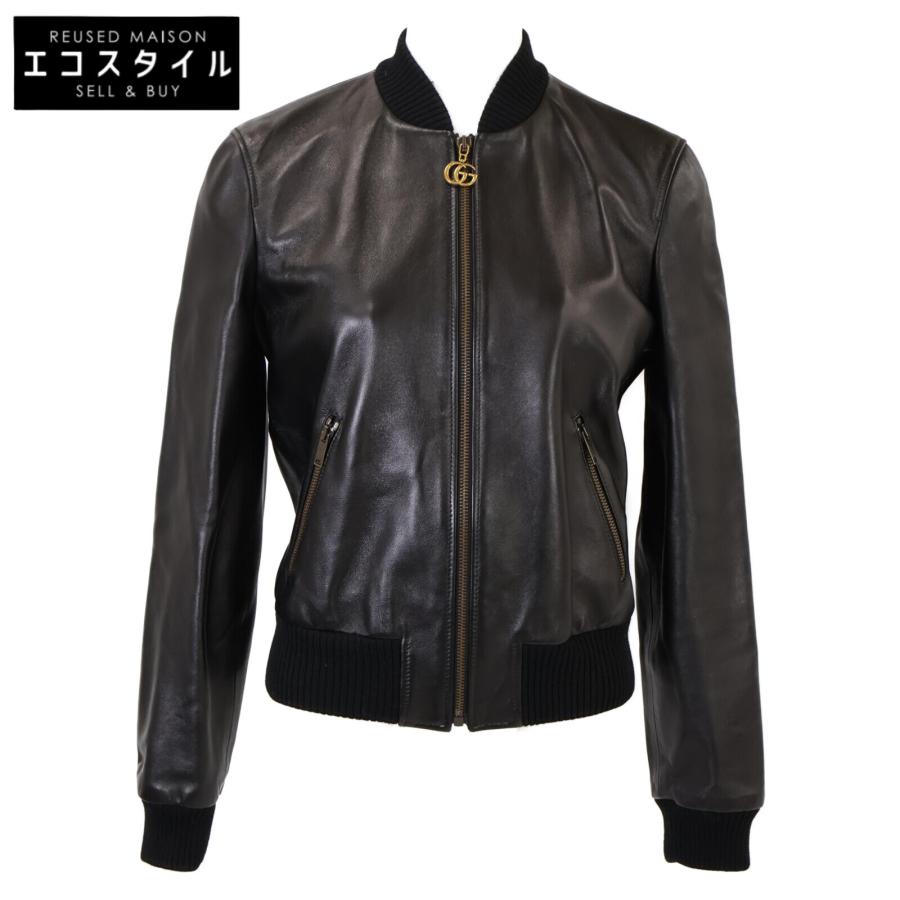 GUCCI 美品 国内正規 グッチ 21AW 659238 ラムレザー ボンバー 