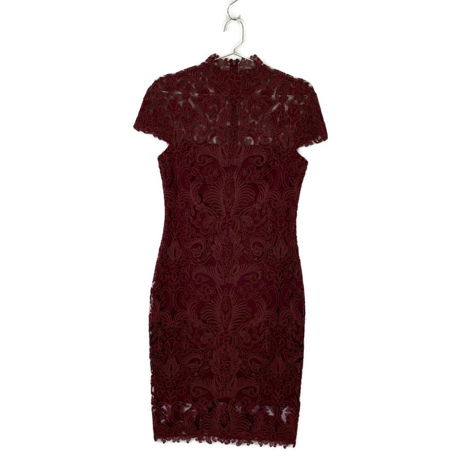 TADASHI SHOJI 総レース ひざ丈ワンピース ボルドー　クリーニング済 TADASHI SHOJI タダシショージ ボルドー レースワンピース ALX16511M 2