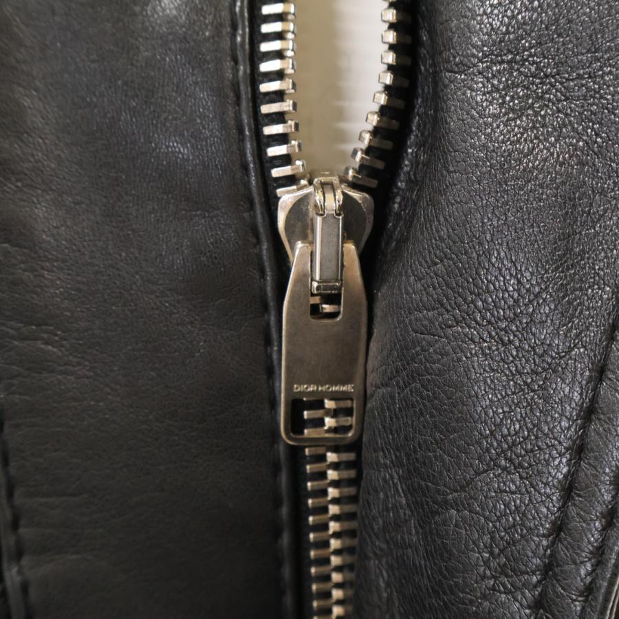 Dior Homme エディ期 Hedi レザー ジップアップパーカー 羊革 美品/国内正規 Dior HOMME ディオールオム 7H3540380003 エディ期 裏地