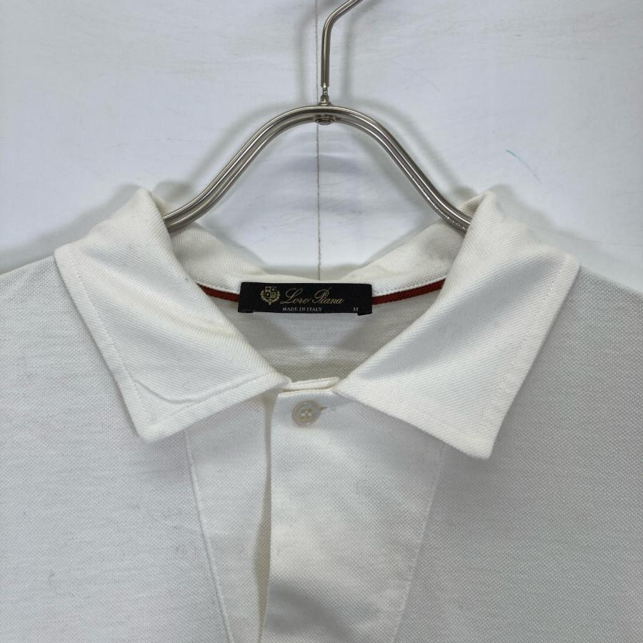 Loro Piana（ロロピアーナ） ホワイト 長袖ポロシャツ MAA9355 