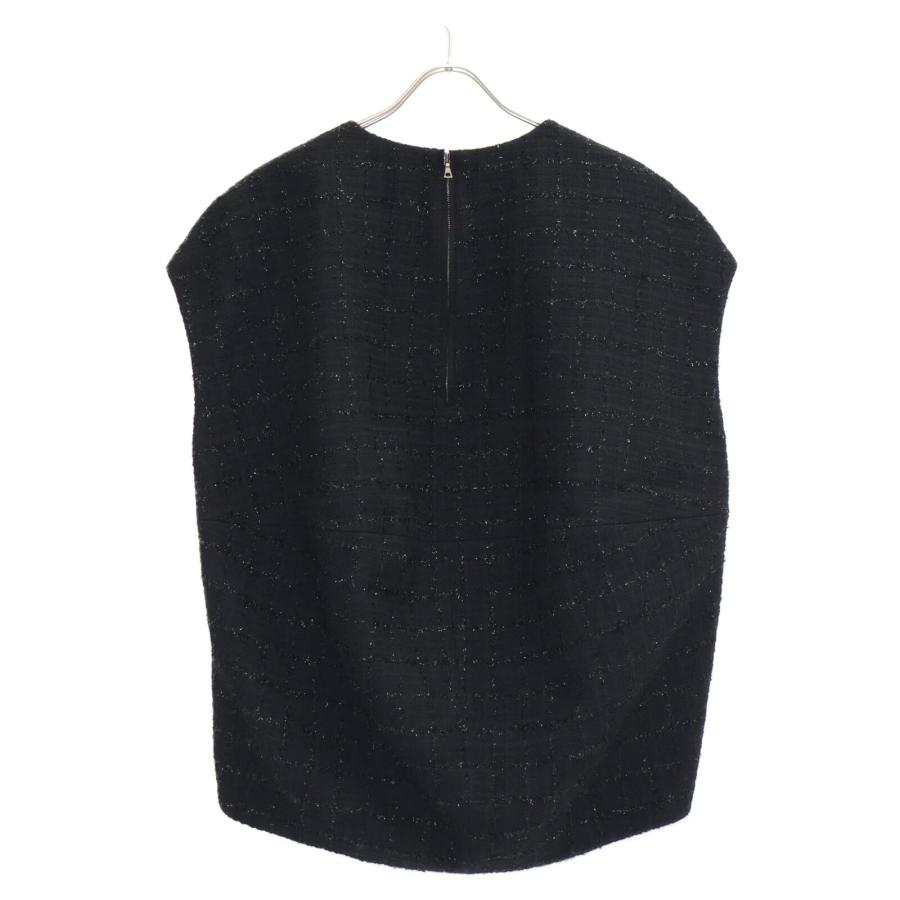 ADORE アドーア 22年 ブラック フィルムモールツィードブラウス 38  