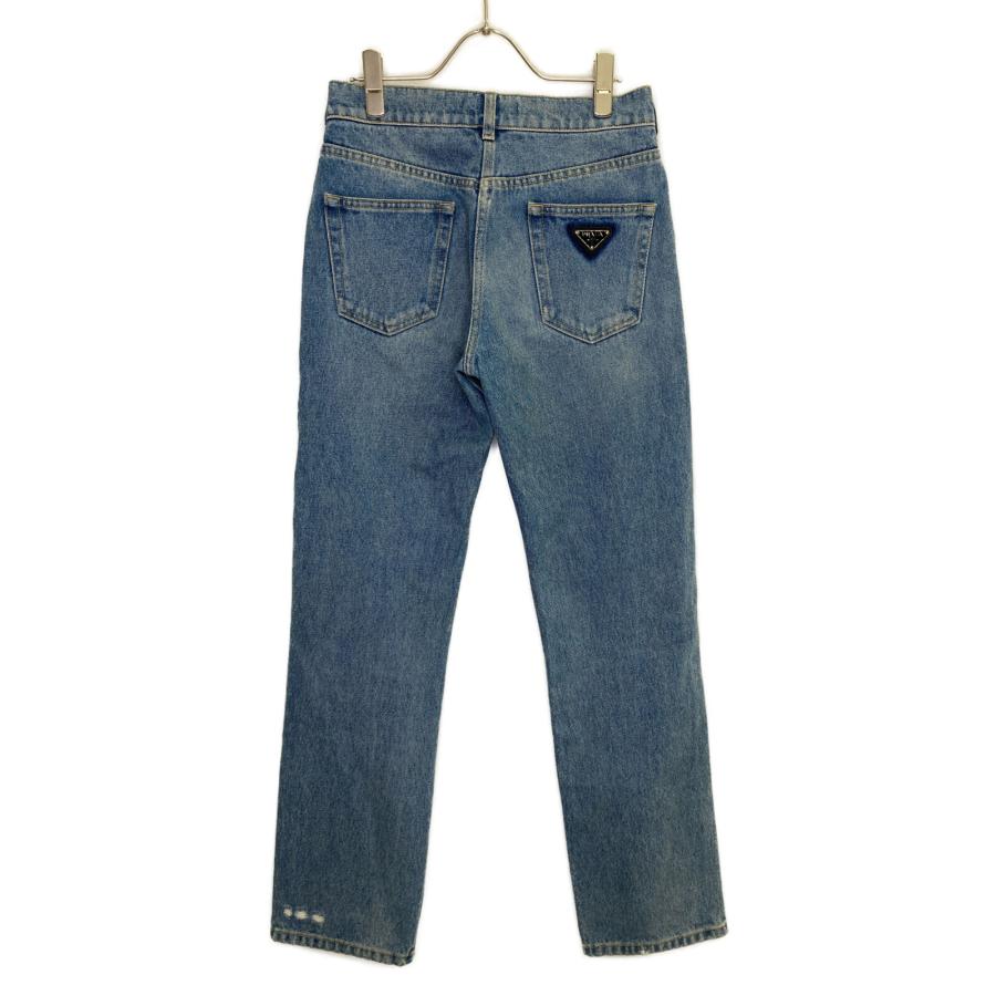 PRADA プラダ 22SS ブルー トライアングルロゴ デニムパンツ