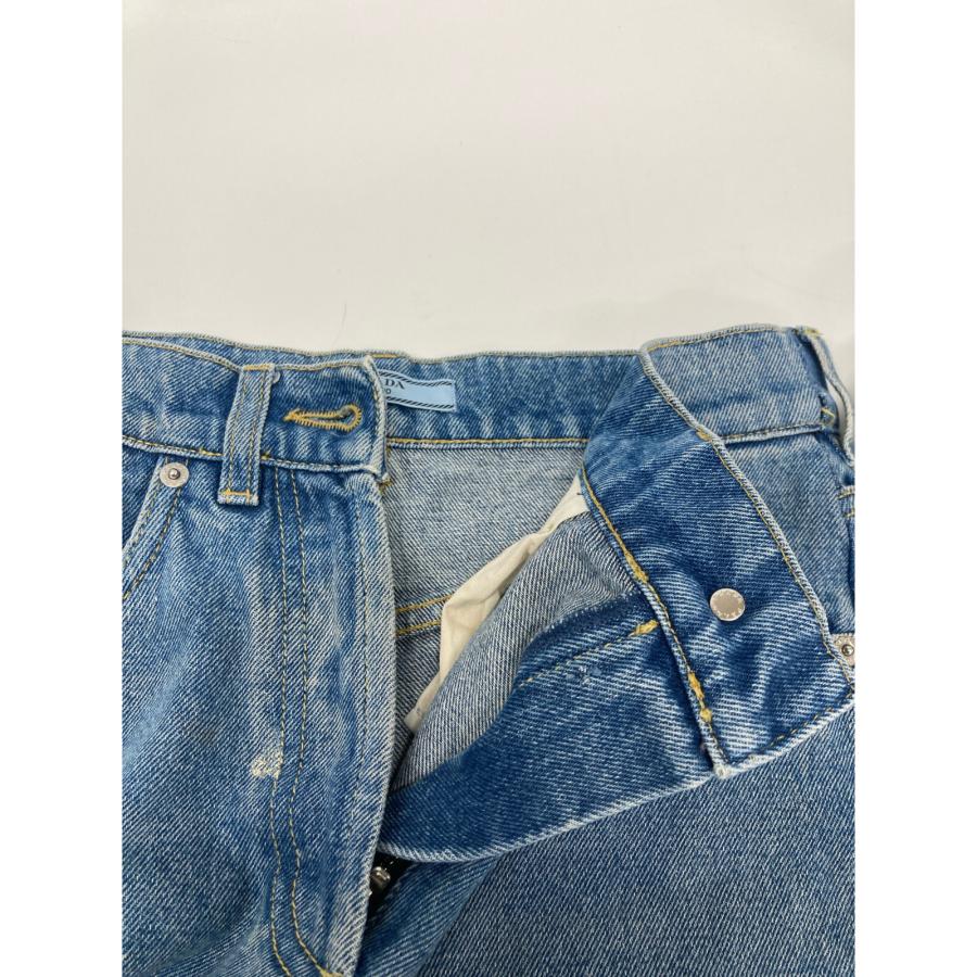 PRADA プラダ 22SS ブルー トライアングルロゴ デニムパンツ