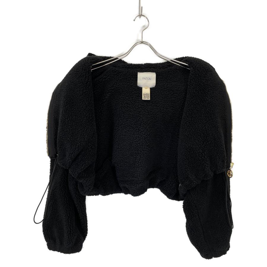 PATOU パトゥ ブラック クロップドボアパーカー 22AーJE056ー9984 36