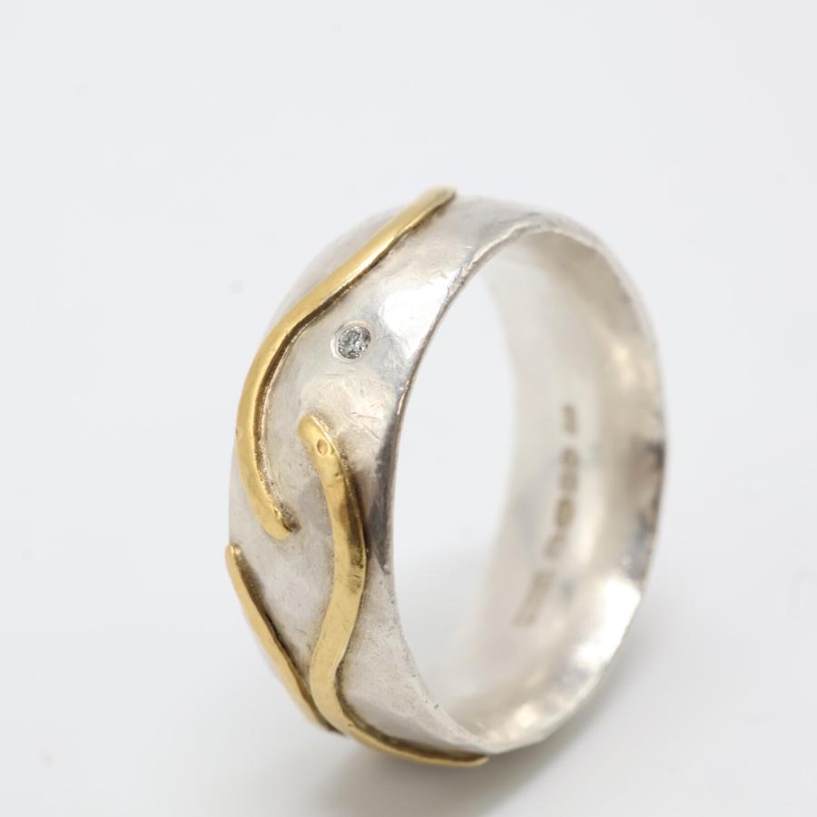 マルコムベッツ ハンマリング 1Pダイヤ 22K