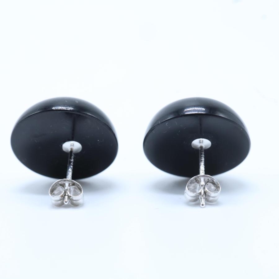 美品 yoshie inaba ヨシエイナバ 漆黒天然ジェット ネックレス・K14WG 