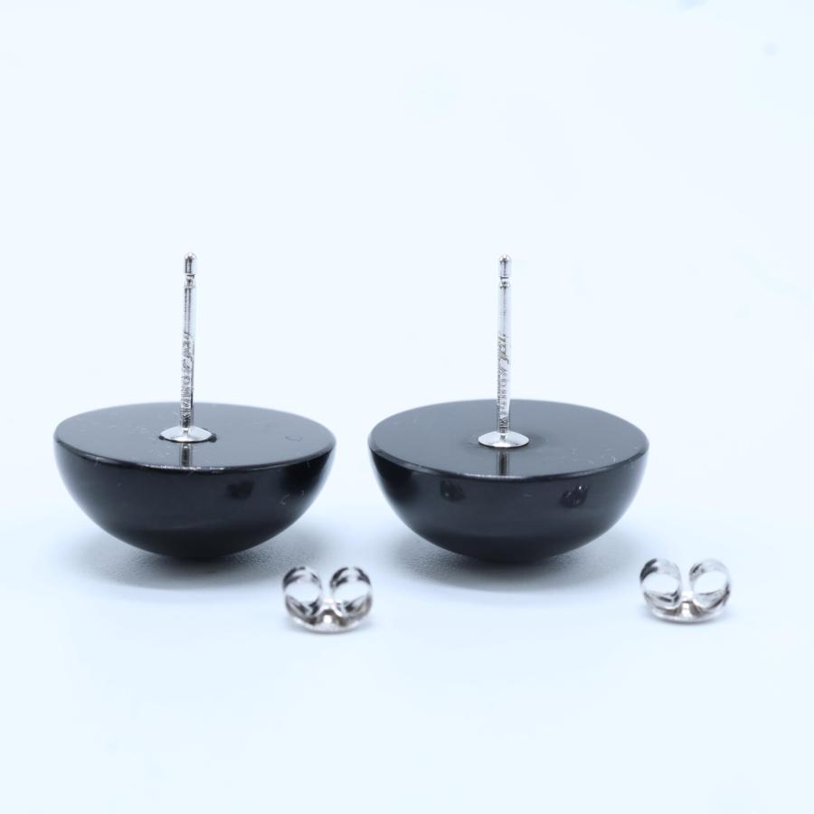 美品 yoshie inaba ヨシエイナバ 漆黒天然ジェット ネックレス・K14WG 
