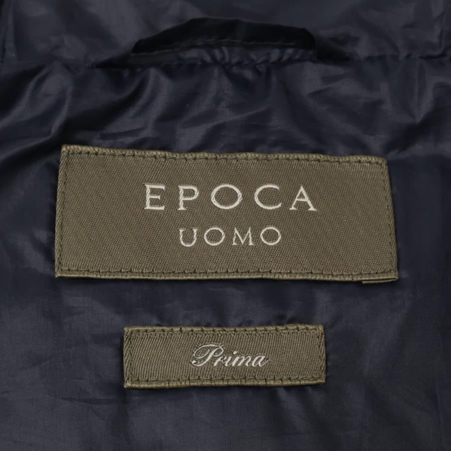 エポカウォモ ﾌﾞﾗｯｸ ﾚｻﾞｰﾀﾞｳﾝﾍﾞｽﾄ 48 EPOCA UOMO エポカウォモ ブラック レザーダウンベスト 48 ダウン