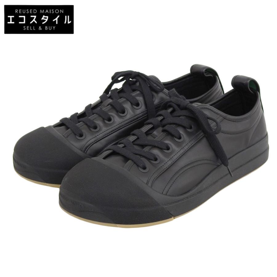 【未使用に近い】 BOTTEGA VENETA スニーカー バルカン ブラック 美品 BOTTEGA VENETA ボッテガヴェネタ バルカン レザー スニーカー