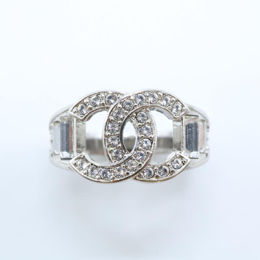 CHANEL シャネル　ラインストーン　ココマーク　リング　レア品 シャネル リング ココマーク ラインストーン 09P CHANEL 指輪