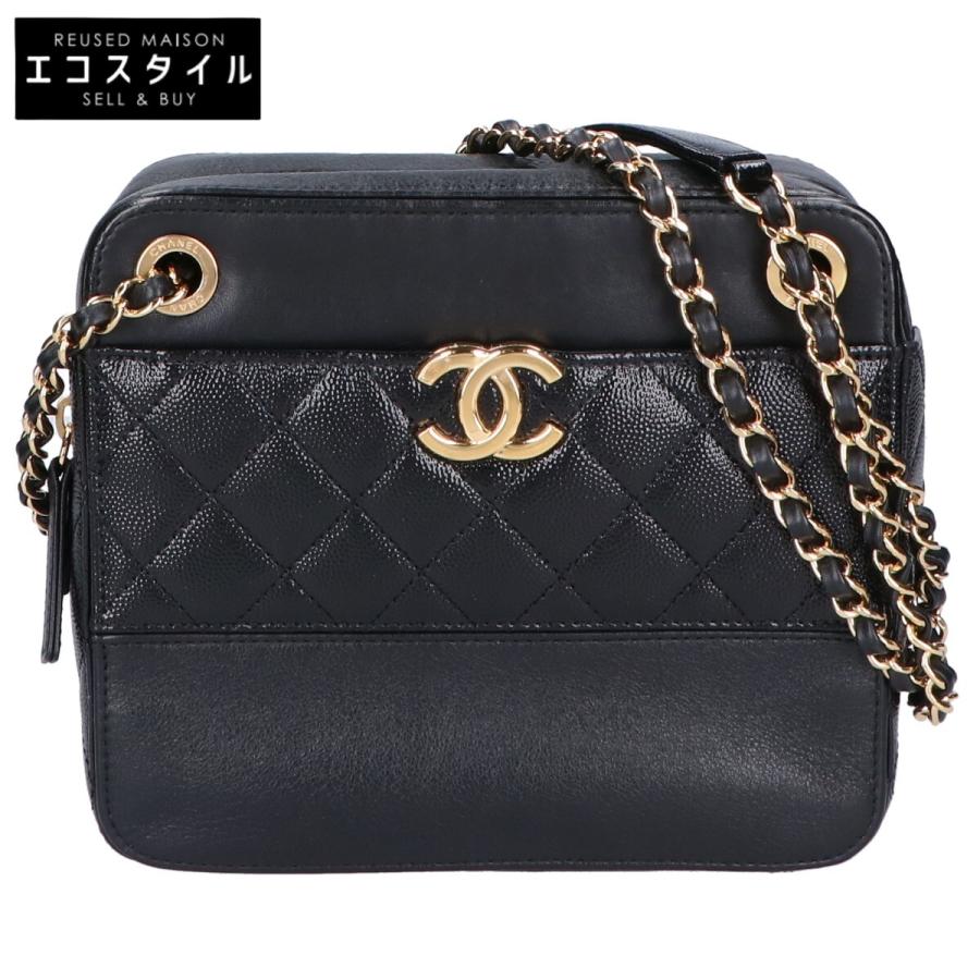 美品　CHANEL シャネル　ダブルフェイス　キャビアスキン　ショルダーバッグ CHANEL（シャネル） 28番台 AS0949 キャビスキンxカーフ ダブル