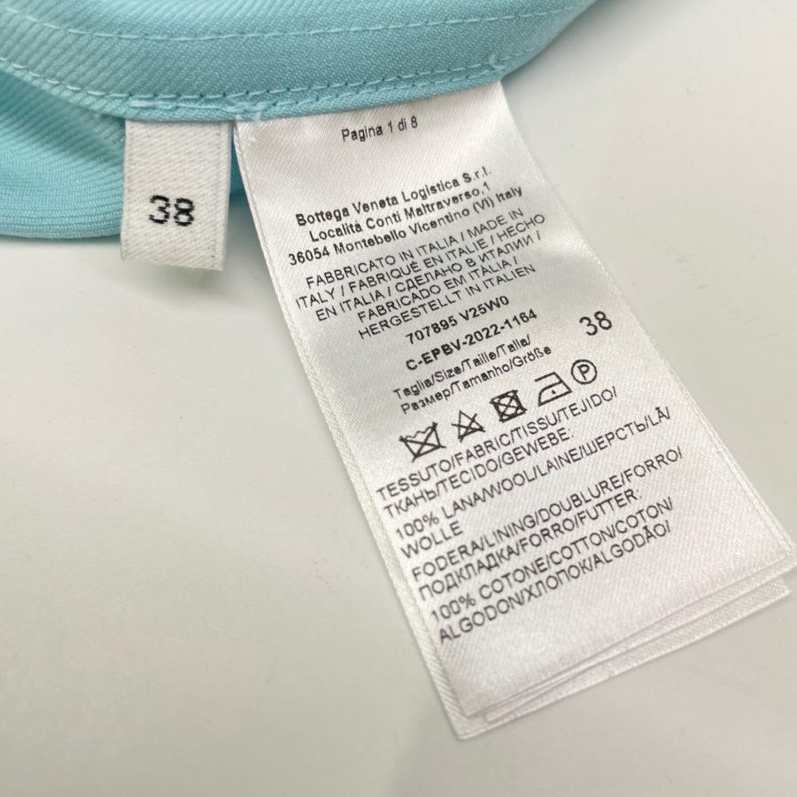 BOTTEGA VENETA ボッテガヴェネタ 25SS ブルー ウールツイルシャツ  