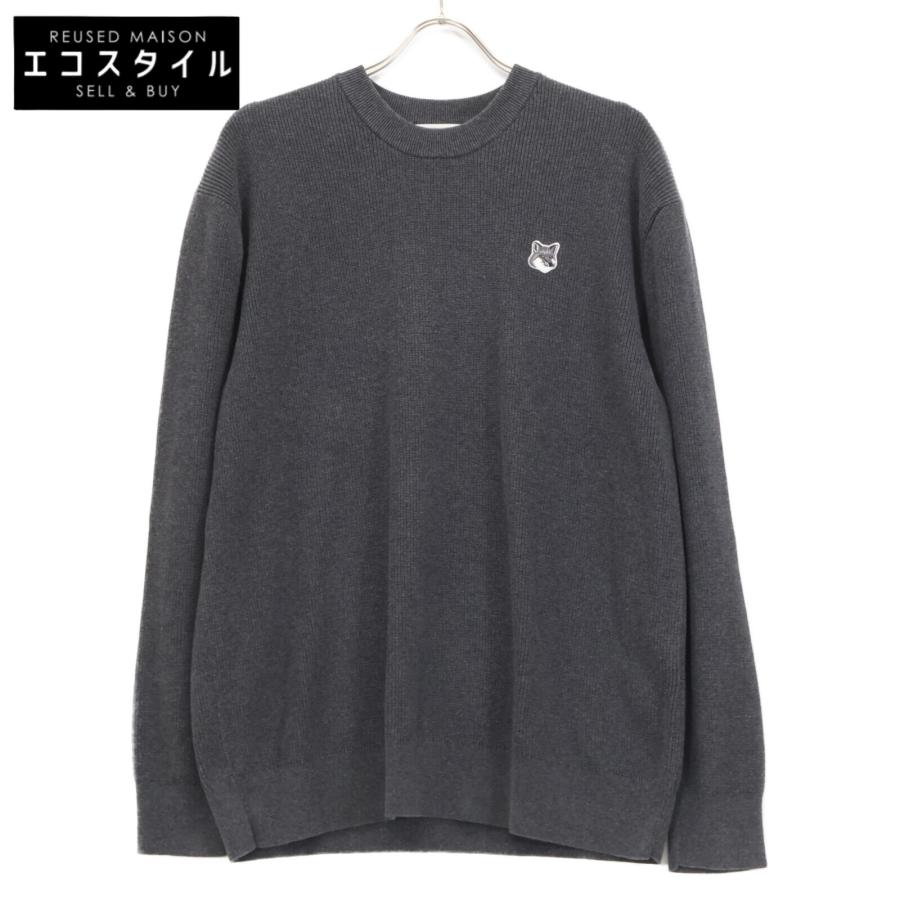 MAISON KITSUNE メゾンキツネ グレー コットン フォックス 長袖