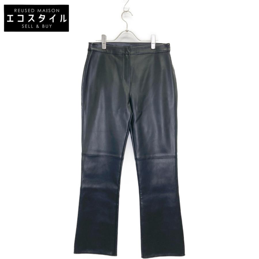 S MaxMara エスマックスマーラ ブラック エコレザー パンツ ブラック M  