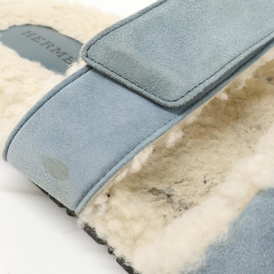 HERMES エルメス シプレ ムートン サンダル シューズ ライト