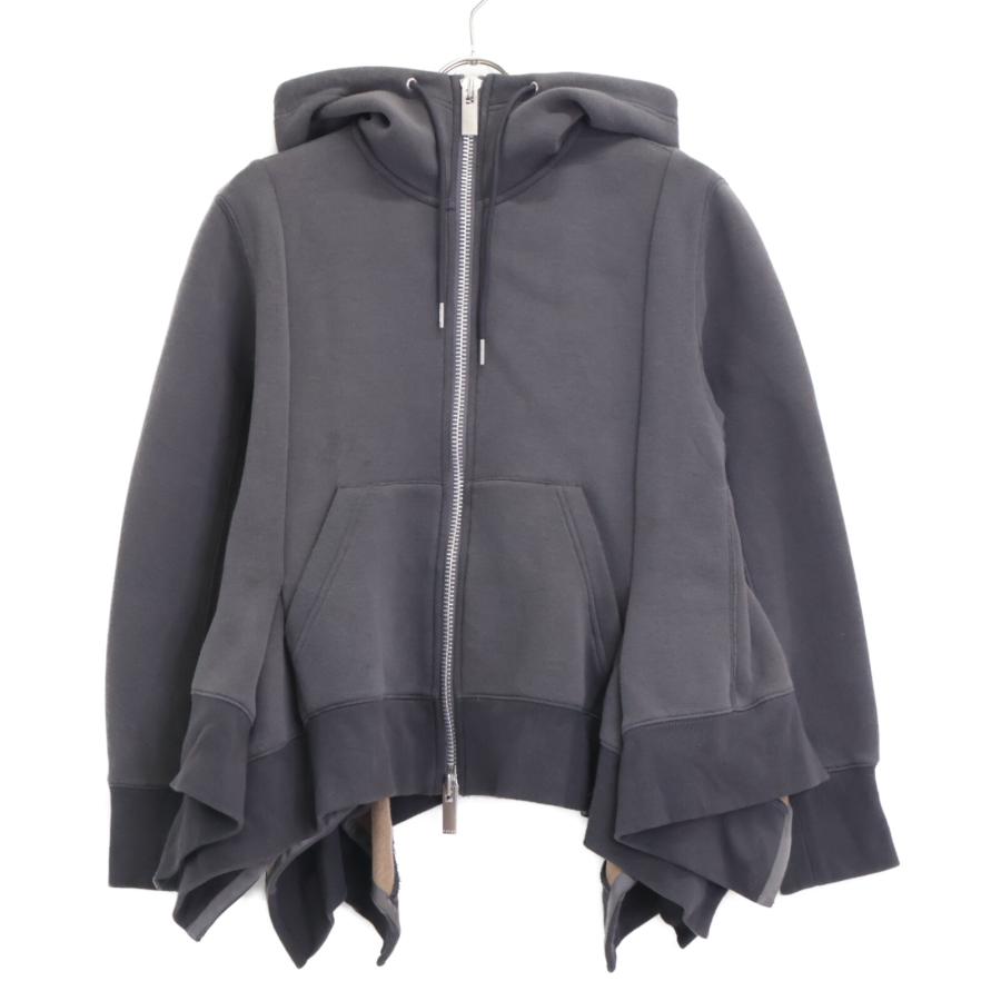 sacai（サカイ） 24-07163 スポンジスウェットパーカー グレー 38