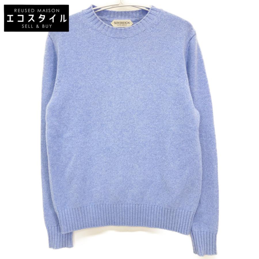 sovereign ソブリン ブルー カシミヤウール 長袖ニット M トップス 