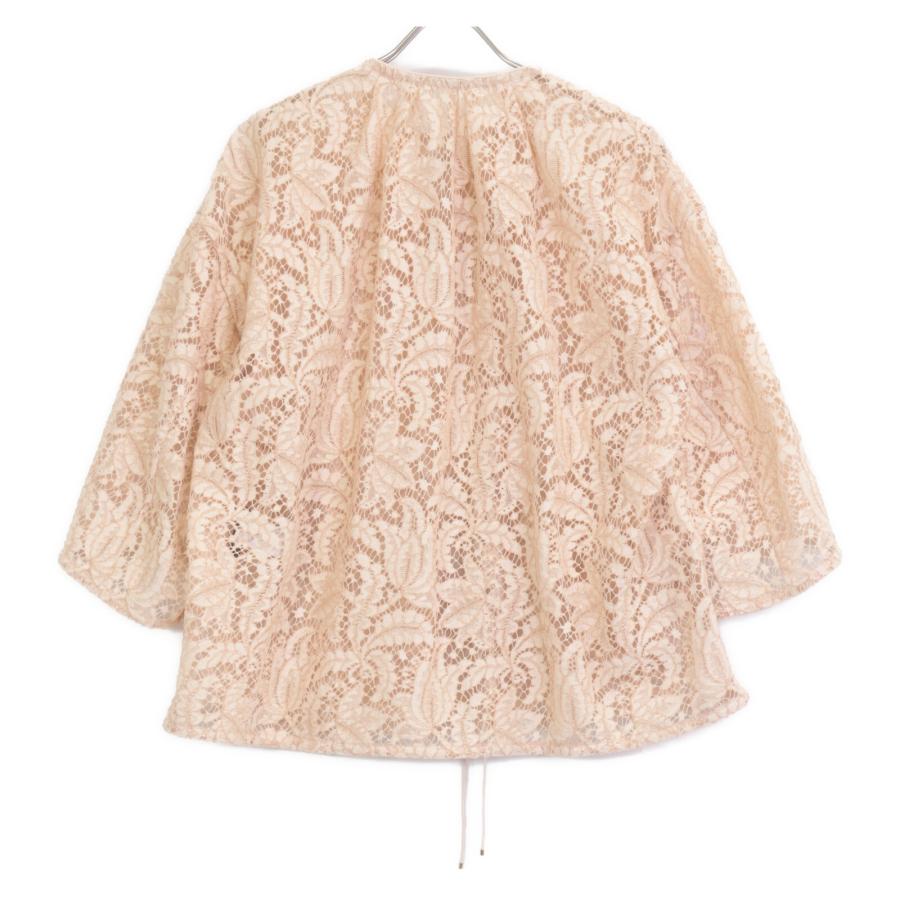 DRAWER ドゥロワー ピンクベージュ レース ブルゾンジャケット 表記