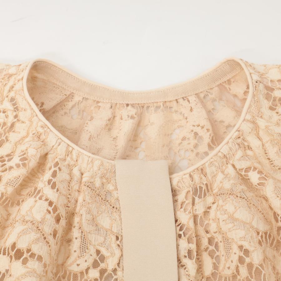 DRAWER ドゥロワー ピンクベージュ レース ブルゾンジャケット 表記