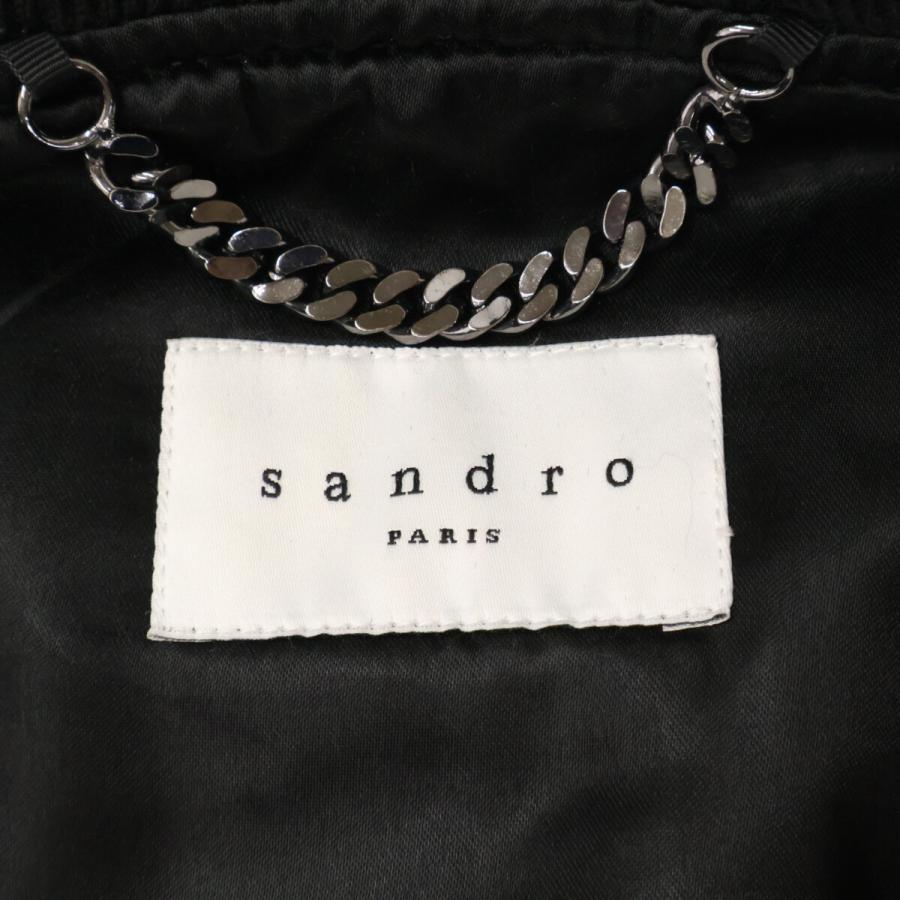 sandro サンドロ V5690W ネイビー リバーシブル ボンバージャケット M