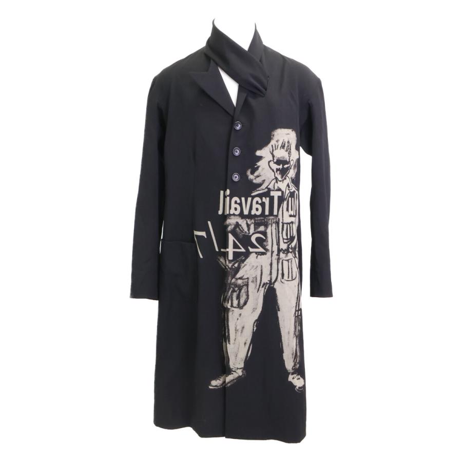 新品 ヨウジヤマモト プールオム 24AW シングル コート yohji ヨウジヤマモト プールオムYohji Yamamoto POUR HOMME シワギャバ