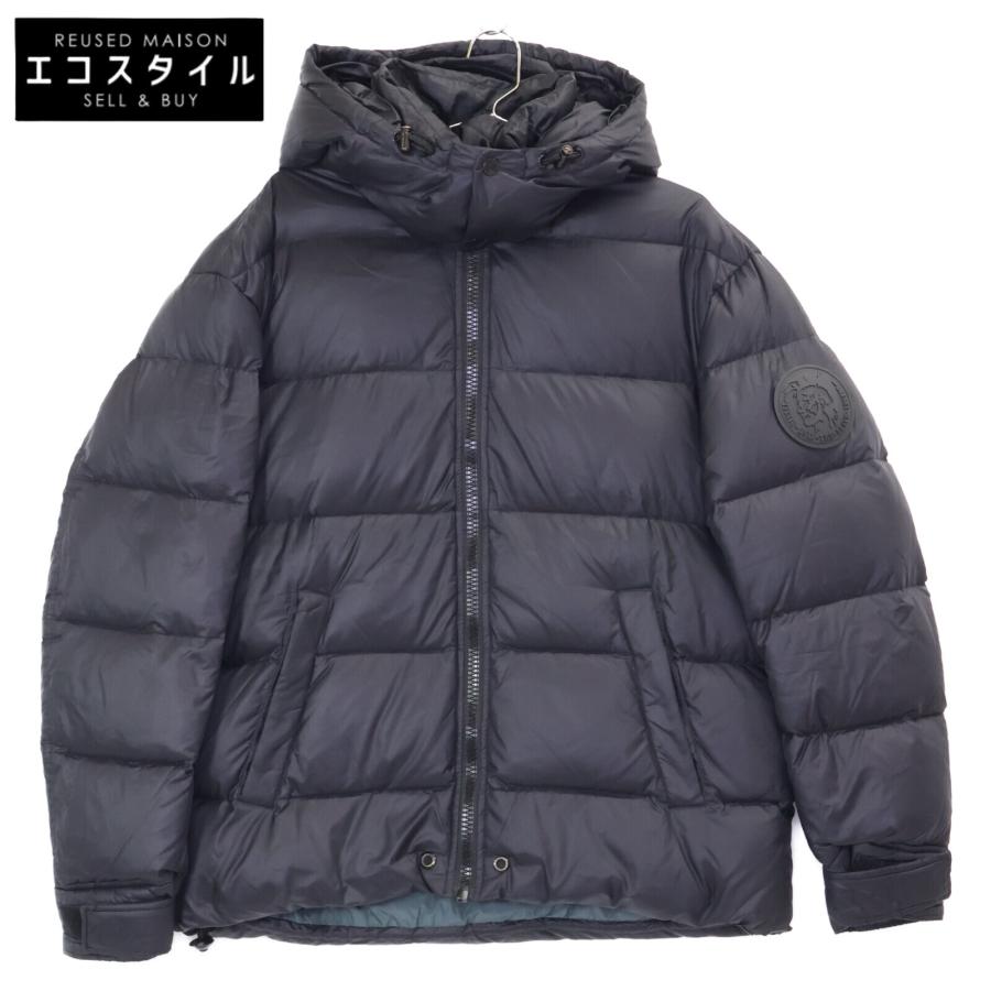 DIESEL フード付きブラックダウンジャケット DIESEL 国内正規/ ディーゼル フード付 ダウンジャケット M