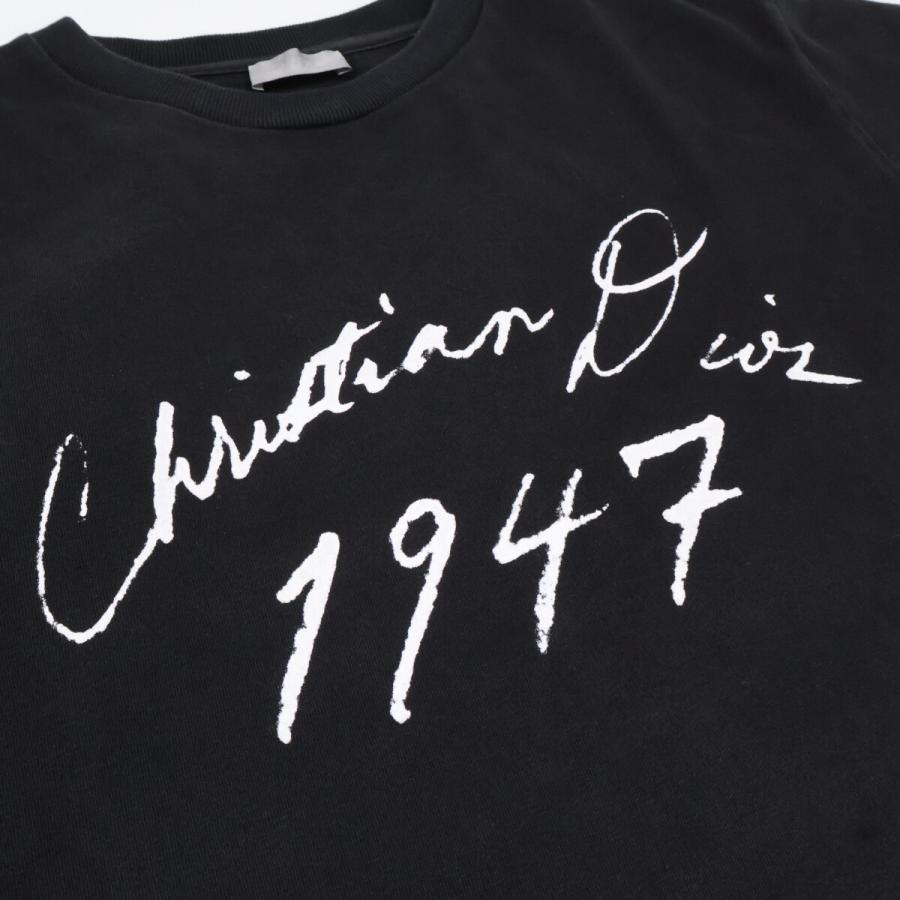 DIOR ディオール ブラック 1947 ハンドゥリトゥンTシャツ L トップス 