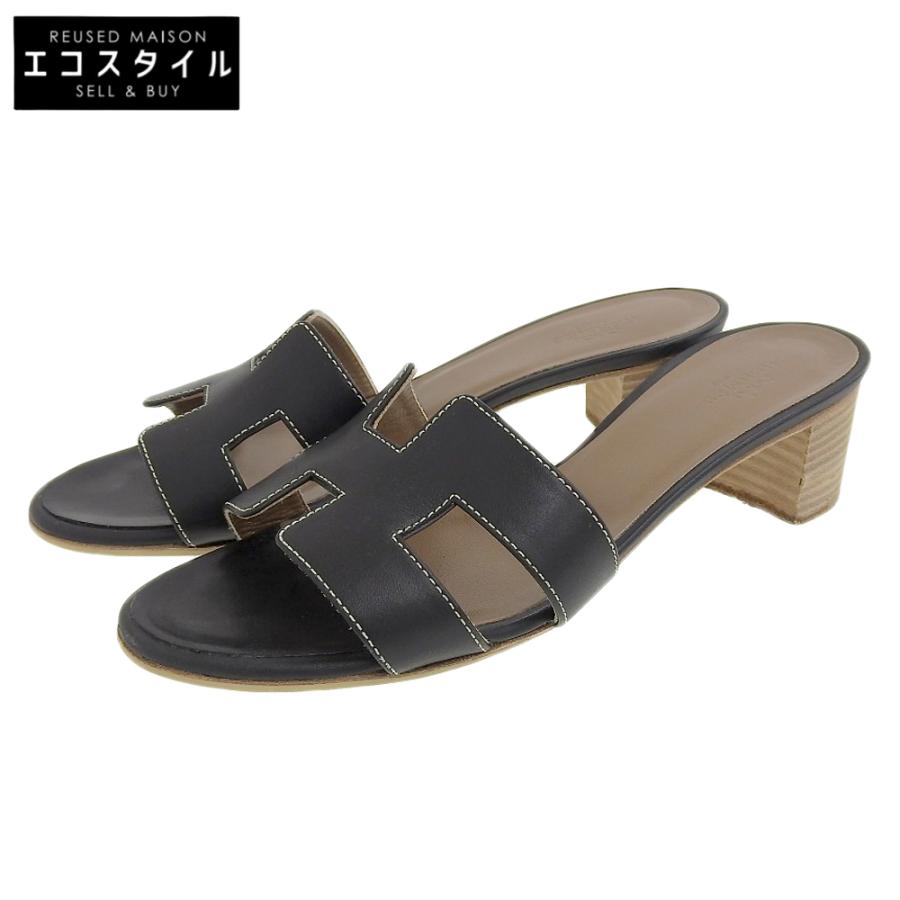 HERMES オアジス サンダル ブラック 35 HERMES エルメス オアジス サンダル レディース ブラック 35 1/2