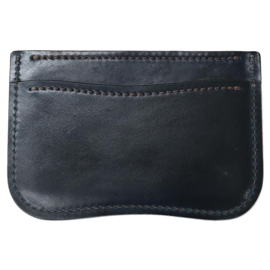 LAST CROPS ラストクロップス シェルコードバン カードケース ネイビー