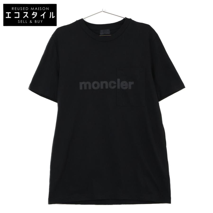 MONCLER（モンクレール） ブラック MAGLIA TーSHIRT ロゴ 半袖Tシャツ 