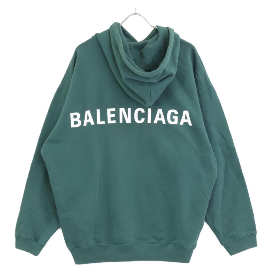 BALENCIAGA ダメージ加工 パーカー ダークグリーン BALENCIAGA ダメージ加工 パーカー ダークグリーン