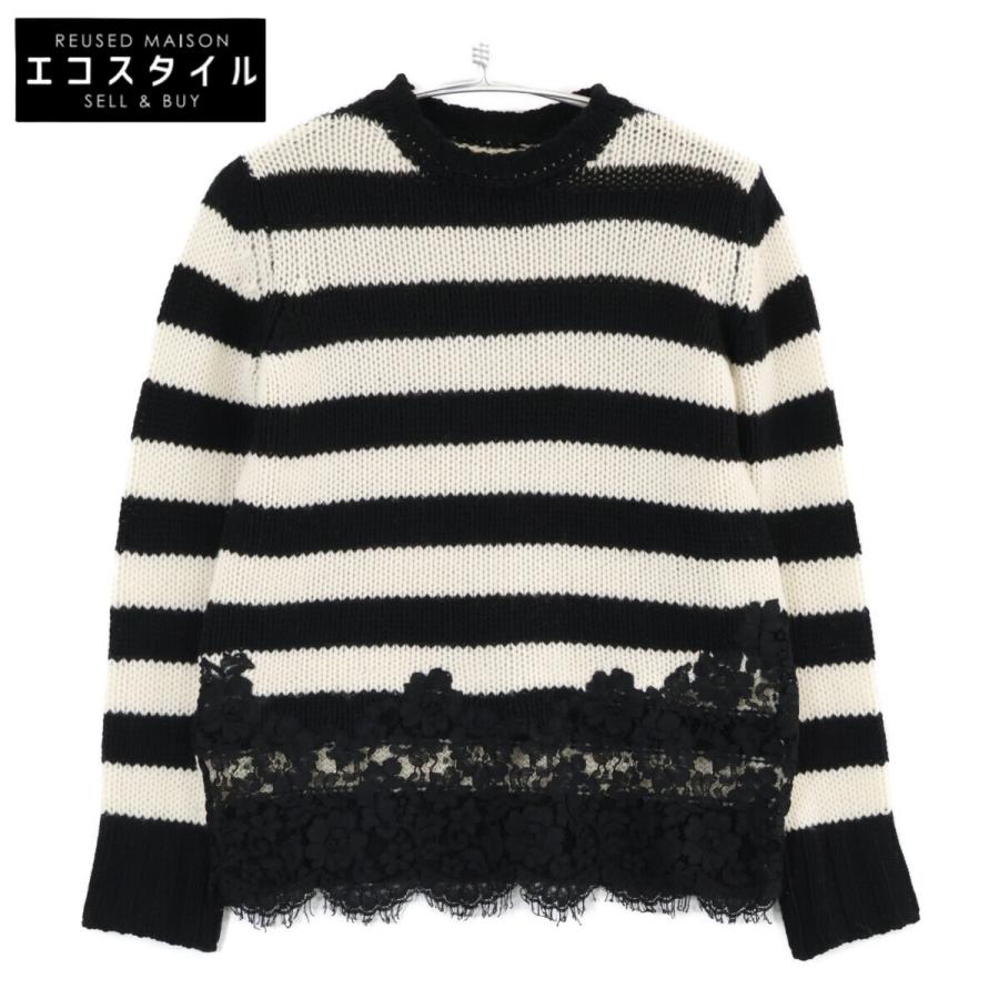 Ermanno Scervino エルマノシェルビーノ ブラック×ホワイト カシミヤ