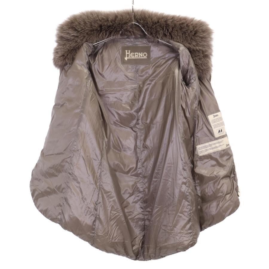 HERNO（ヘルノ） 美品/国内正規 ファー付 ダウン コート 40 ブラウン