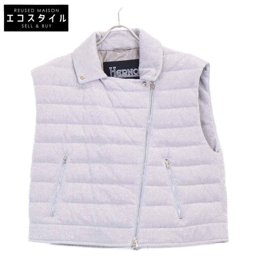 HERNO（ヘルノ） 美品/国内正規 PI001682D ダウン ベスト 42 シルバー 