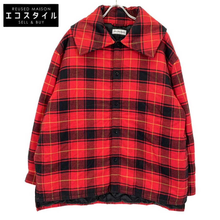 BALENCIAGA（バレンシアガ） レッド チェック柄 キルティング 
