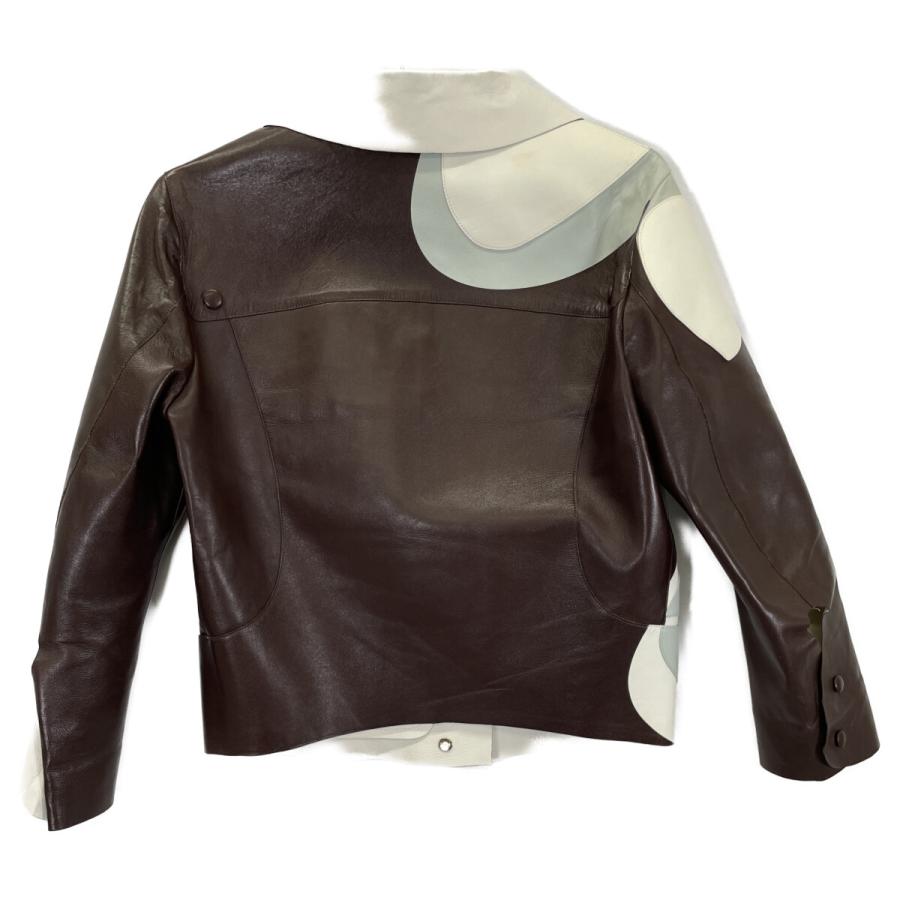 TOD'S ブラウン レザージャケット 雑誌掲載【トッズ】ブラウン レザー レーシングジャケット (TOD'S