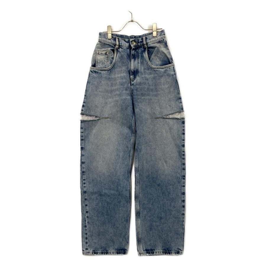 美品【Maison Margiela】スラッシュデニム 38 股下約70cm 裾上げ済メゾンマルジェラデニムジーンズ スラッシュディテール38